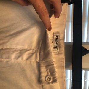 Ivory silk lined summer pants from Coldwater creek